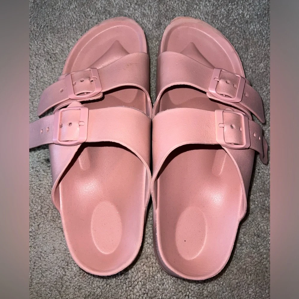 Target Pink Double Strap Waterproof Jelly Slide Sandals Womens 11 - Picture 6 of 8